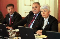 Jadranka Kosor, Ivan Šuker i Darko Milinović na sjednici Vlade (Foto: Slavko Midzor/PIXSELL)