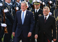 Američki i hrvatski predsjednik George Bush i Stjepan Mesić na Pantovčaku