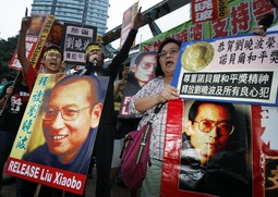 U Kini je održano nekoliko prosvjeda u znak podrške utamničenom Liu Xiaobou; foto: Reuters