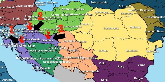 karta hrvatske i mađarske eRepublik: Hrvatsku napali ujedinjeni Slovenci, Mađari i Srbi  karta hrvatske i mađarske