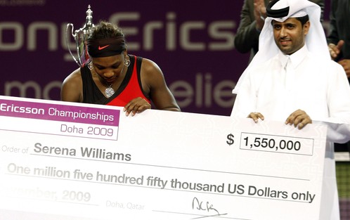 Serena Williams i Nasser Al Khulaifi, glavi čovjek turnira u Dohi