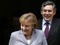 CROATIAN ACCESSION to the EU will depend largely on the support of the leaders of large European countries such as Germany and Great Britain; German Chancellor Angela Merkel with British Prime Minister Gordon Brown