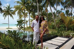 ONE & ONLY resort na Maldivima - Dragan Jurilj i Sunčica Lalić ispred vile u kojoj su odsjeli