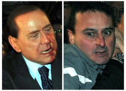 Slivio Berlusconi i napadač Massimo Tartaglia (Foto: Reuters)