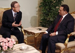 Ban Ki-moon i egipatski predsjednik Hosni Mubarak