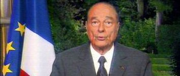 Samo pola sata nakon objavljivanja preliminarnih rezultata francuski predsjednik Jacques Chirac, koji je snažno agitirao za ustav, obratio se javnosti