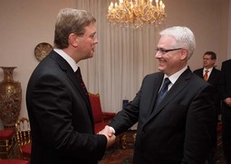 Stefan Fuele, povjerenik za proširenje EU, ovih je dana boravio u Zagrebu, gdje se sastao s predsjednikom Josipovićem