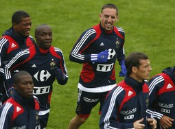 Franck Ribery sa suigračima iz reprezentacije