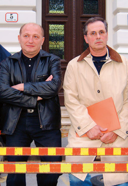 MIROSLAV ŠEPAROVIĆ, sada već bivši branitelj Mladena Markača, i Goran Mikuličić