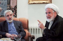 PRITVORENI REFORMISTI Mir-Hossein Mousavi bio
je predsjednički kandidat,
a Mehdi Karroubi blizak
suradnik pokojnog
Khomeinija: vlasti im
svejedno spremaju smrt