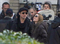 Brad Pitt i Angelina Jolie na setu u Budimpešti