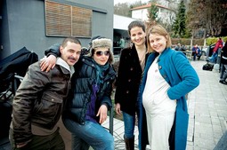 Redateljica Ivona Juka i producentica Anita Juka s Damirom Markovinom i Natašom Dorčić, glumcima njihova filma 'Drugi'