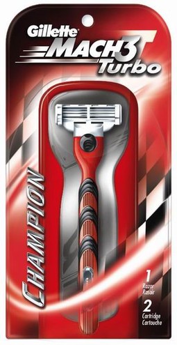 Mach3Turbo Champion novi je Gilletteov brijač koji se odlikuje anti friction oštricama, mekanom zaštitom mikrokrilaca i pojačanom hidratacijskom vrpcom s indikatorom.