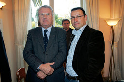 ANTE NOSIĆ, predsjednik skupštine Hajduka, s Brankom Grgićem, bivšim predsjednikom kluba