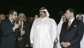 KATARSKI EMIR
šeik Hamad bin Khalifa al Thani koji financira Al Jazeeru s generalnim direktorom Al Jazeere
Network Wadahom Khanfarom i Mahmoudom AlObaidijem