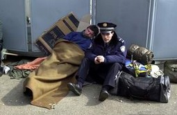 Policajci, prosvjednici na Markovom trgu