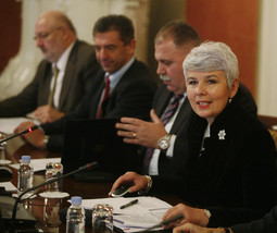 Premijerka Jadranka Kosor na sjednici Vlade