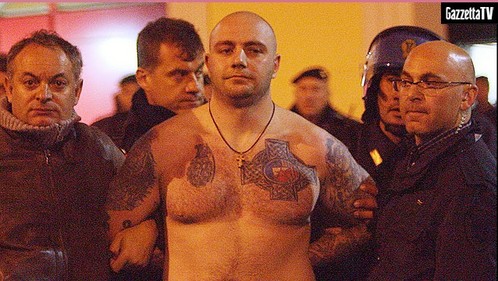Uhićeni predvodnik divljačkog pohoda u Genovi Ivan Bogdanov (Foto: gazzetta.it)