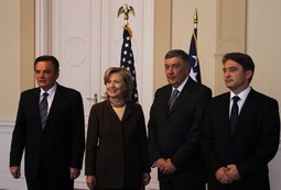 Haris Silajdžić, Hilary Clinton, Nebojša Radmanović i Željko Komšić (Reuters) 