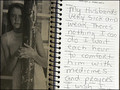 Dječijim rukopisom starleta je u svoj dnevnik upisivala kako se teško nosi sa godinama i bolešću svojeg supruga