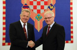 Pal Schmitt i Ivo Josipović (Foto: Željko Lukunić/PIXSELL)
