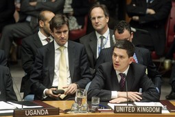 THE BRITISH DEMAND ARRESTS Britain's permanent representative to the UN John Sawers, the representative to the Security Council Philip Parham and the head of the diplomacy David Miliband