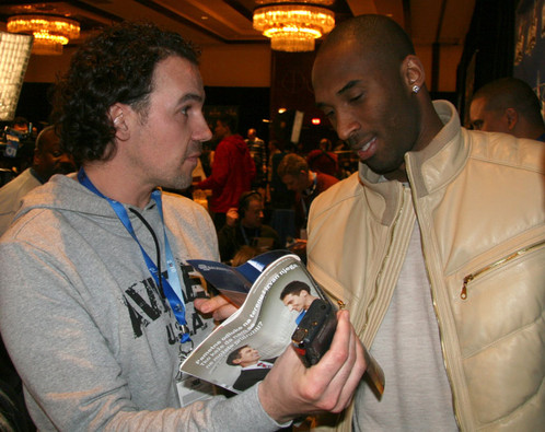 Vladimir Radičević i Kobe Bryant, glavni urednik Superkošarke i najveća zvijezda LA Lakersa