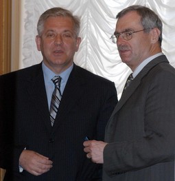 Ivo Sanader i Andrija Hebrang (Foto: Patrik Maček/Večernji list)