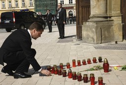 Ruski predsjednik Dmitrij Medvedev u Krakovu (Foto: Reuters)