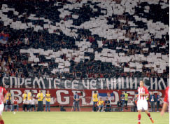 'SPREM'TE SE ČETNICI', transparent na tribinama u Beogradu izvješen 2005. za vrijeme utakmice između Intera iz Zaprešića i Crvene zvezde 