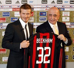 David Beckham u društvu izvršnog dopredsjednika Milana Adriana Gallianija