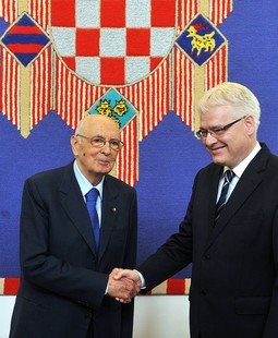 Giorgio Napolitano i Ivo Josipović. Foto: Pixsell