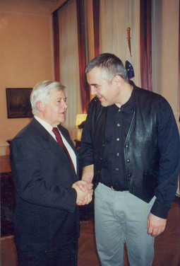 S MILANOM KUČANOM, prvim predsjednikom
Slovenije, za vrijeme njegova mandata sredinom '90-ih