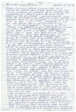 Vlastoručno napisana pisma iz lepoglavskog zatvora s nepoznatim detaljima o švercu kokaina zbog kojega je Čubrilović uhićen 2003.