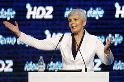 Premijerka Kosor najavila pobjedu na predstojećim parlamentarnim izborima