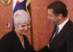 Premijerka Kosor i ministar Milinović