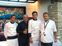 BARBIERI s kuharima Admirala Mirom Bogdanovićem, Nikom Bradanovićem i Nikolom Vojkovićem