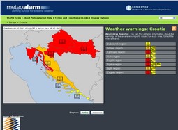 Screenshot Meteoalarm
