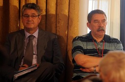 Splitski dogradonačelnik Jure Šundov i sindikalni predstavnik Jozo Marić (Foto: Nino Strmotić/PIXSELL)