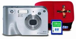 HP je za Božić odlučio darivati kupce tako što za svaki kupljeni digitalni fotoaparat serije R besplatno daje memorijsku karticu od 128 MB i jedinstvenu dizajnersku torbicu u vrijednosti od čak 500 kn.
