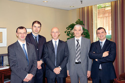 S vlasnicima PBZ-a Božo Prka i Dinko Lucić s čelnim ljudima talijanske bankarske grupacije Intesa SanPaolo