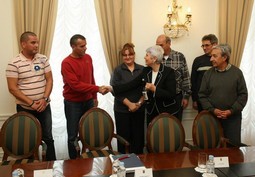 Jadranka Kosor primila je radnike splitske Željezare (Foto: Sanjin Strukić/PIXSELL)