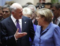 George Papandreu i Angela Merkel