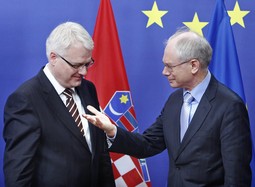 Predsjednik Europskog vijeća Herman Van Rompuy i predsjednik Ivo Josipović