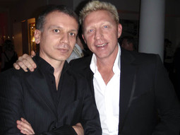 Boris Becker i novinar Nacionala Dean Sinovčić nakon svečane večere u hotelu Kempinski