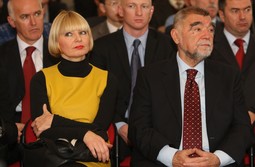 Saša Mesić i bivši predsjednik Stjepan Mesić; Photo: Boris Šćitar/PIXSELL (arhiva)