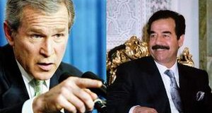 Sadam Husein trenutačno je prvi neprijatelj Sjedinjenih Američkih Država. George Bush smatra da Irak predvodi "osovinu zla"