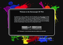 Za pregledavanje web stranice potrebni su 3D TV, 3D naočale i vezu na internet