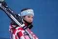Ana Jelušić, s kamerom na kacigi, prva je pošla sljemenskom stazom na današnjim vožnjama slaloma