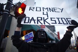 Protiv Romneyja digli su se i pristalice Rona Paula u Manchesteru u New
Hampshireu